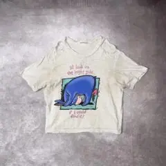 90s~00s Disney Store イーヨー Tシャツ 襤褸 着画あり