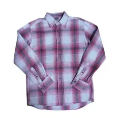 90s〜 チェックシャツ ヘビーコットン ネルシャツ ピンク 古着