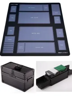 2点セット　ガンダムカードゲーム　プレイマット&小型　デッキケース　アルミ製　d