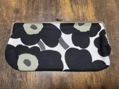 marimekko マリメッコ ポーチ がま口 横長 美品