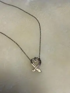 Tiffany & co ハートとリボンのネックレス