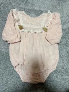 Cottoli ピンク レースロンパース