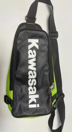 Kawasaki ワンショルダーバッグ ボディバッグ 黒×緑
