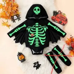 骸骨デザイン ハロウィンコスチューム9-12M