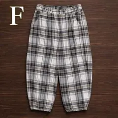 スタディオクリップ【F】テーパードパンツ ウエストゴム 体型カバー チェック柄