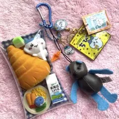 ♡ちいかわ♡ ガチャ詰めポーチ ブルー 青 ハチワレ 推し ミニチュア