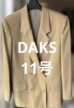 DAKS ベージュジャケット　日本製 ダックス 日本製 ウール100％ チェック柄 テーラードジャケット 11AR