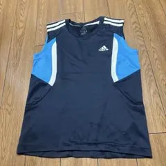 adidas ノースリーブタンクトップ ネイビー/ブルー