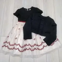 卒園入学★2点セット【組曲】レース刺繍ワンピース　ジャケット