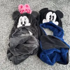ディズニー　ストア　帽子andマフラー　ミッキー　ミニー　セット売り