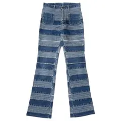 HYSTERIC GLAMOUR ツギハギ ウミヘビ フレア デニム パンツのサムネイル