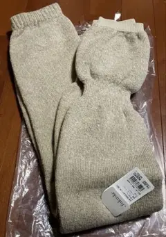 【福助】fukuske ベージュ レッグウォーマーM-L 定価2970円