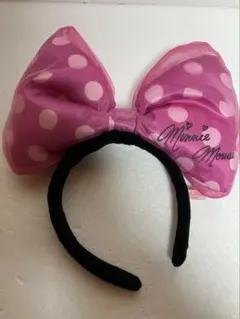 ディズニー　ミニーマウス　カチューシャ　ミニーちゃん　リボン　ピンク