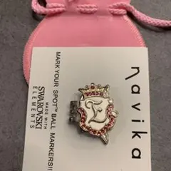 navika スワロフスキー　イニシャル　ゴルフマーカー