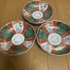 古伊万里　金蘭手　なます皿　色絵　3枚セット4