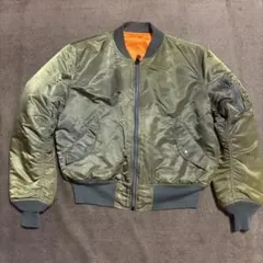 ALPHA MA-1 フライトジャケット オリーブグリーン L リバーシブル