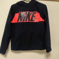 子供用　NIKE DRI-FIT パーカー Lサイズ ブラック/レッド