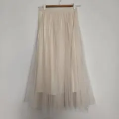 Honeys チュールスカート クリーム色 アイボリー バレエコア ウエストゴム