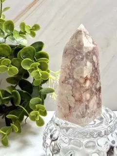 値下げ中☆桜瑪瑙 タワー フラワーアゲート 約7cm ジオード　天然石