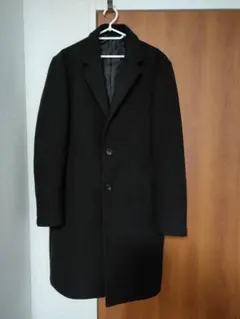 COMME CA ISM ブラック チェスターコート Lサイズ