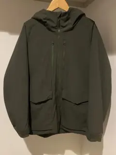 【美品】 UNIQLO ユニクロ ハイブリッドダウン Lサイズ ダークグリーン