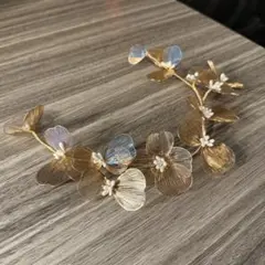 ウェディング ヘッドドレス ゴールド