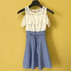 B.J.G bijoux girl オープンショルダーワンピース【140】のサムネイル