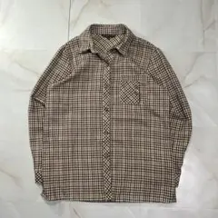 チェック ネルシャツ ブラウン系 古着女子 森ガール アメカジ