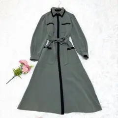 美品　3way　グレースコンチネンタル 金釦　バイカラー 襟付　ワンピース