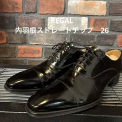 REGAL リーガル 911R 黒色 26内羽根 ストレートチップ - メルカリ