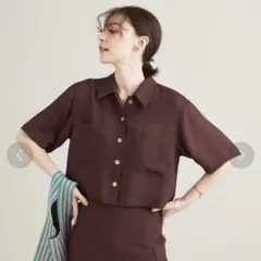 BEAUTY&YOUTH ポリエステルメッシュ ショート5分袖シャツのサムネイル