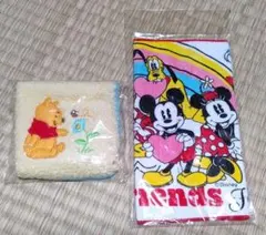 ディズニーミニタオルとプーさんのハンカチ【未開封未使用】