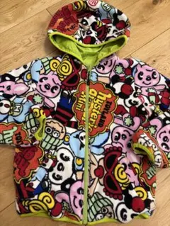 HYSTERIC MINI ヒスミニ フリース総柄 リバーシブル パーカー