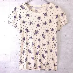 Do!family カントリー MORI-KEI古着 ドット小花柄 リブTシャツのサムネイル