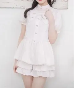 【新品】Honey Cinnamon ハートチョーカーリボンフリルセットアップ