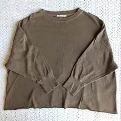 PUAL CE CIN 七分袖トップス　茶色　フリー