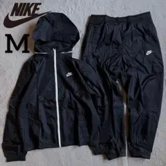 新品 NIKE セットアップ 上下セット ブラック ナイロンジャケット M