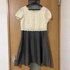 Anatelier アナトリエ レース切替ワンピース 半袖