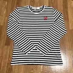 【美品】 コムデギャルソン ボーダー ストラップ 長袖 ロンT サイズXS