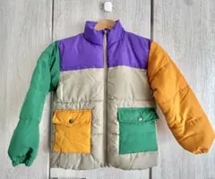 【新品未使用】キッズ用マルチカラーダウンコート