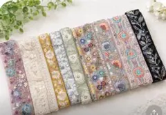 インド刺繍リボン アソートセット 10本セット ハンドメイド資材
