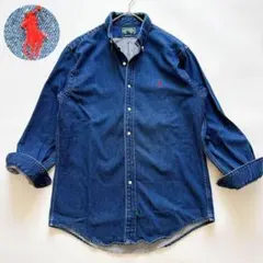 激レア✨ポロカン ラルフローレン レッドポニー ダンガリーシャツ デニム L