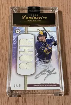 mlb topps auto christian yelich /25 サイン