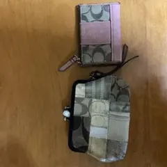 coachのがま口財布とカードケースの2点セット