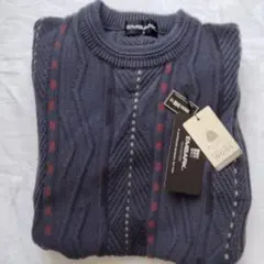 EMBARK ケーブルニット セーター ネイビー