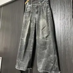 JADED LONDON WASHED BLACK RAZOR JEAN w32