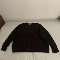 INHERIT ダークブラウン ニットカーディガン