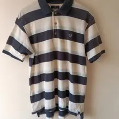 FRED PERRY フレットペリー ボーダー柄 ポロシャツ Lサイズのサムネイル