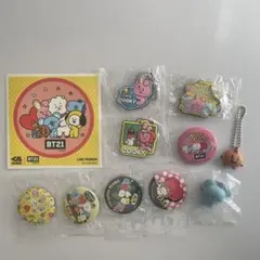 BT21 缶バッチ キーホルダー シール くら寿司 まとめ売り