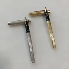 希少 シェーファー 2本セット 万年筆 タルガ 14K 585 ゴールドシルバーのサムネイル